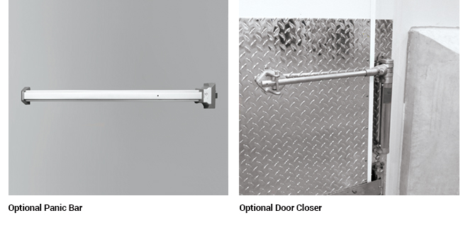 Options for the swinging cold storage doors